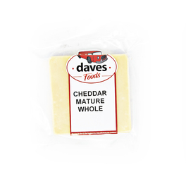 DAVES CHEDDAR MATURE WHOLE - PREPACK