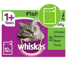 WHISKAS ADULT POUCH MEAT & FISH SELECTION BOX 40 X 100G