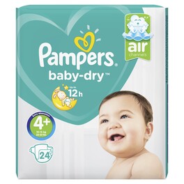 PAMPERS CP BABY DRY 4+ MAXI PLUS X25