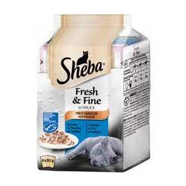 SHEBA FRESH & FINE MEAT POUCHES 6X50G