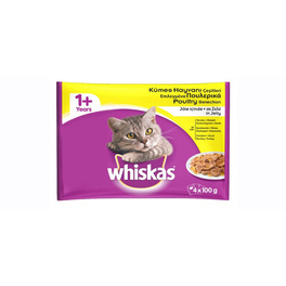 WHISKAS POUCES POULTRY SELECTION, 4 PACK