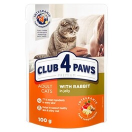 CLUB 4 PAWS PREMIUM "WITH RABBIT IN JELLY" 100G