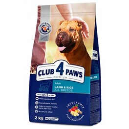 CLUB 4 PAWS PREMIUM "LAMB AND RICE" FOR ADULT DOGS OF ALL BREEDS 2KG