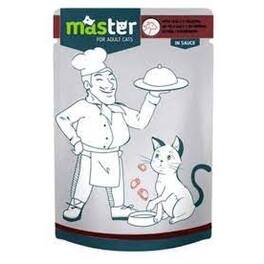 MASTER COMPLETE POUCH PET FOOD FOR ADULT CATS WITH MEAT 80G