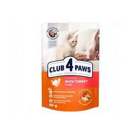 CLUB 4 PAWS PREMIUM FOR KITTENS "WITH TURKEY IN JELLY" 80G