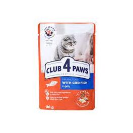 CLUB 4 PAWS PREMIUM "WITH COD FISH IN JELLY" 80G