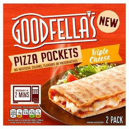 GOODFELLAS PIZZA POCKETS TRIPLE CHEESE 2 PACK 250G