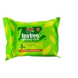 BEAUTY FORMULAS TEA TREE CLEANSING WIPES X30
