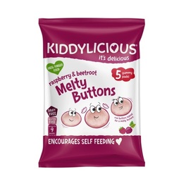 KIDDYLICIOUS 9M+ MELTY BUTTON SRASBERRY & BEETROOT MULTI  5X6G