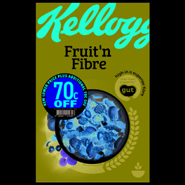 KELLOGGS FRUIT N FIBRE 700G @ 70C OFF