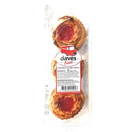 DAVES BISCUITS COCONUTS & JAM TARTS X6