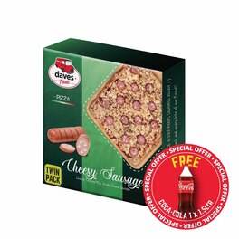 DAVES PIZZA TP SQUARE WUDY x2 (1.3KG) (NEW) + FREE COKE