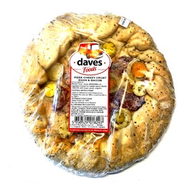 DAVES PIZZA DEEP PAN CHEEZY CRUST EGGS & BACON 1KG