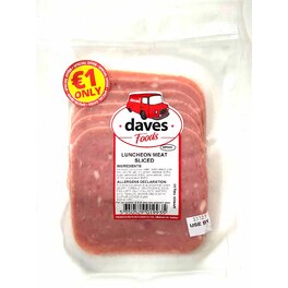 DAVES LUNCHEON MEAT SLICED 150G ONLY €1.00 - PREPACK