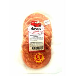 DAVES LUNCHOEN MEAT ROUND 95G (e) - €1.00 OFFER - PREPACK