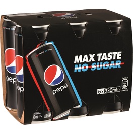 PEPSI MAX 33CL CANS 6 PACK