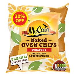 MCCAIN OVEN CHIPS 900G (GLUTEN FREE & VEGAN)  20% OFF