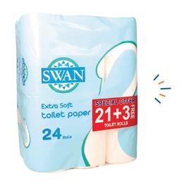 SWAN TOILET PAPER x24 (21+3 FREE)