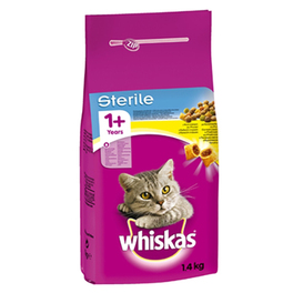 WHISKAS DRY CAT STERILE CHICKEN 1.4 KGS