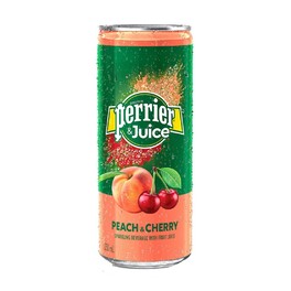 PERRIER & JUICE CHERRY PEACH CAN 25CL