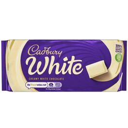 CADBURY WHITE CHOCOLATE BAR 90G