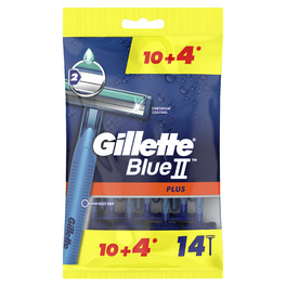 GILLETTE BLUE II PLUS DISP 10+4 FREE (NEW)