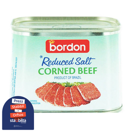 BORDON CORNED BEEF REDUCED SALT 198G