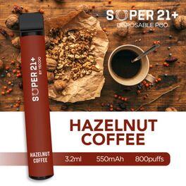 SUPER 21 VAPES 800 PUFFS HAZELNUT COFFEE