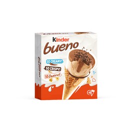 KINDER BUENO ICE-CREAM CONO PACK X 4 