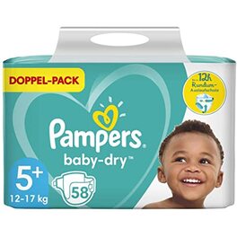 PAMPERS MAXI PACK BABY DRY 5+ JUNIOR PLUS X88 (NEW)