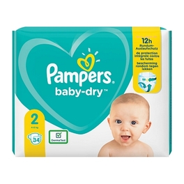 PAMPERS CP BABY DRY 2 MINI X34 (NEW)