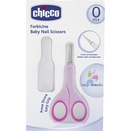 CHICCO BABY NAIL SCISSORS LIGHT PINK