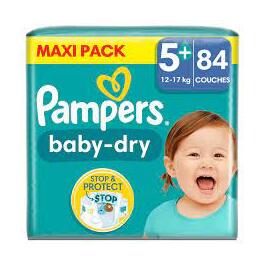 PAMPERS MAXI PACK BABY DRY 5+ JUNIOR PLUS X84