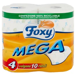 FOXY TOILET PAPER MEGA ROTOLO x4