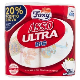 FOXY KITCHEN TOWELS ASSO ULTRA DECO BIG x2