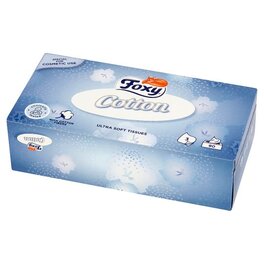 FOXY COTTON ULTRA SOFT TISSUES IN BOX 3-PLY x90
