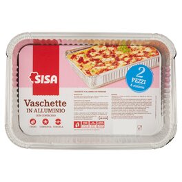 SISA FOIL CONTAINER WITH LID 6 PORTION X2pc