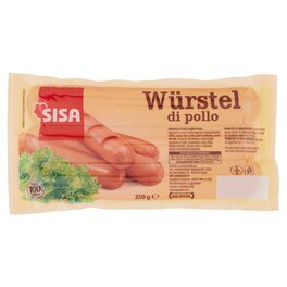 SISA WURSTEL CHICKEN SAUSAGES 250G x3