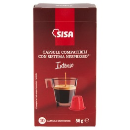 SISA CAPSULES COFFEE NESPRESSO INTESO.X 10