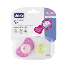 CHICCO SOOTHER PHYSIO LIGHT GIRL 16-36M SIL 2PC