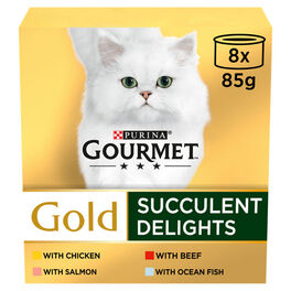 GOURMET GOLD SUCCULENT DELIGHTS MULTIPACK MIXED 8 X 85G