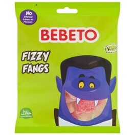BEBETO FIZZY FANGS STRAWBERRY & COLA 150G